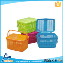 Unique design colorful PP plastic storage sundries basket